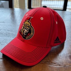 Adidas Red and Black Ottawa Senators Baseball snap back Cap